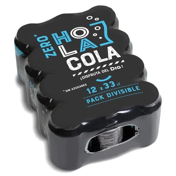 Refresco de cola zero Hola Cola de Dia lata 12 x 33 cl - 3.96 l - Imagen del producto en Findit