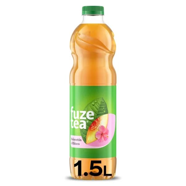 Refresco de té de melocotón e hibisco Fuze tea botella 1.5 l - 1 ud - Imagen del producto en Findit