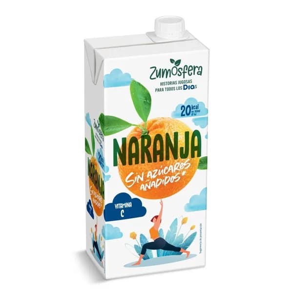 Bebida de zumo de naranja sin azúcares añadidos Zumosfera de Dia brik 1 l - 1 l - Imagen del producto en Findit