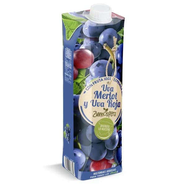 Zumo exprimido de uva Merlot y uva roja 100% Zumosfera de Dia brik 1 l - 1 l - Imagen del producto en Findit