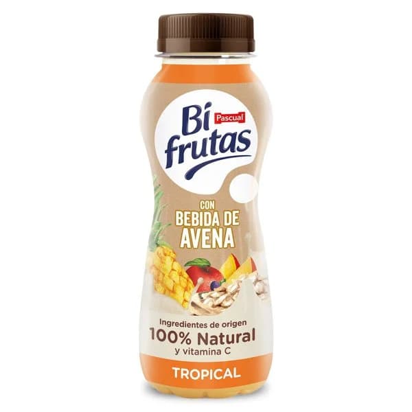 Bebida de frutas tropical con bebida de avena Pascual Bifrutas botella 240 ml - 0.24 ud - Imagen del producto en Findit