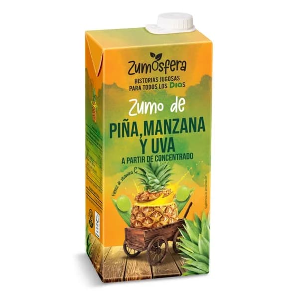 Zumo piña, manzana y uva Zumosfera de Dia brik 1 l - 1 l - Imagen del producto en Findit
