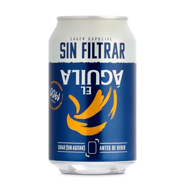 Cerveza sin filtrar El aguila lata 33 cl - 0.33 l - Imagen del producto en Findit