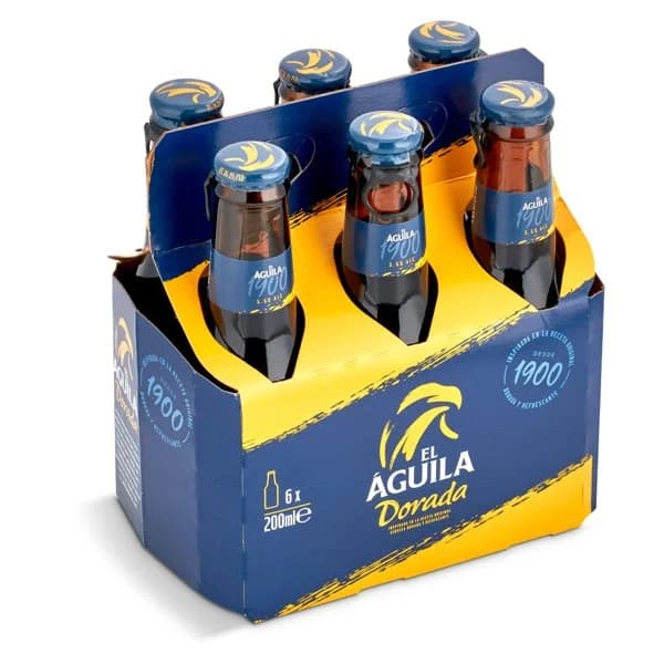 Cerveza dorada El aguila botella 6 x 20 cl - 1.2 l - Imagen del producto en Findit