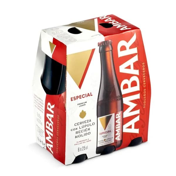 Cerveza especial Ambar botella 6 x 25 cl - 1.5 l - Imagen del producto en Findit