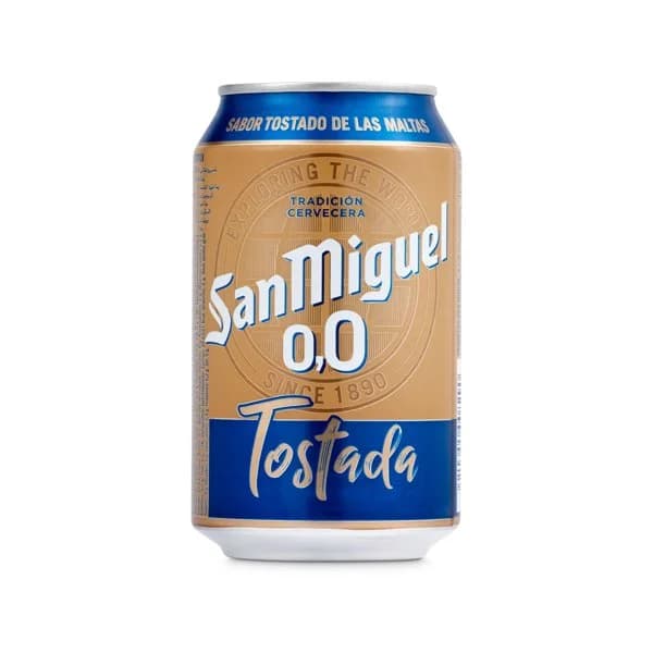 Cerveza tostada 0,0% alcohol San Miguel lata 33 cl - 0.33 l - Imagen del producto en Findit