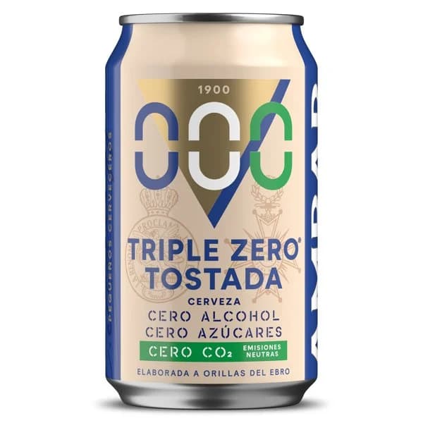 Cerveza triple zero tostada 0.0% alcohol Ambar lata 33 cl - 0.33 l - Imagen del producto en Findit