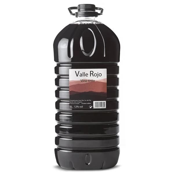 Vino tinto Valle rojo garrafa 5 l - 4.99 l - Imagen del producto en Findit