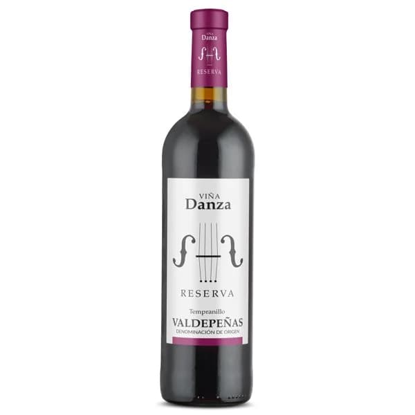 Vino tinto reserva D.O. Valdepeñas Viña Danza botella 75 cl - 0.75 l - Imagen del producto en Findit