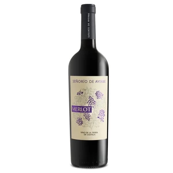 Vino tinto merlot Señorío de Ayerbe botella 75 cl - 0.75 l - Imagen del producto en Findit