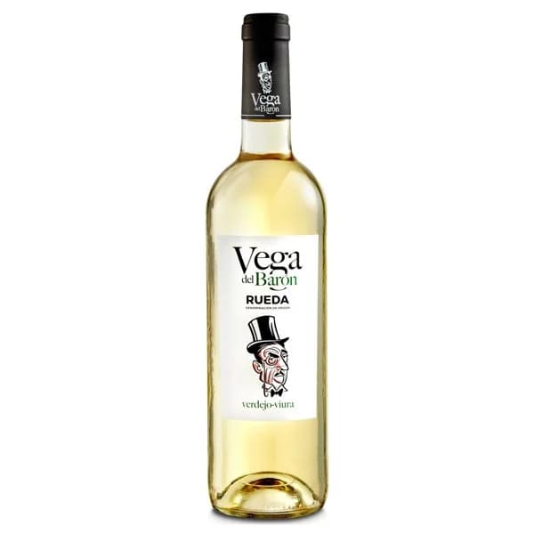 Vino blanco verdejo viura D.O. Rueda Vega del Báron botella 75 cl - 0.75 l - Imagen del producto en Findit