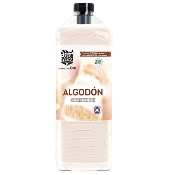 Suavizante concentrado algodón Super Paco de Dia botella 80 lavados - 1 ud - Imagen del producto en Findit