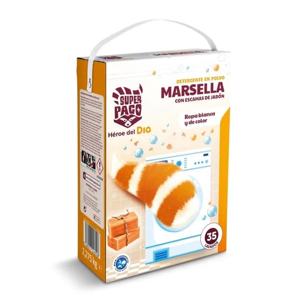 Detergente máquina polvo marsella Super Paco de Dia caja 35 lavados - 35.42 ud - Imagen del producto en Findit