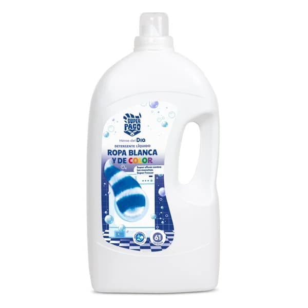 Detergente máquina líquido blanco&color Super Paco de Dia botella 61 lavados - 62.64 ud - Imagen del producto en Findit