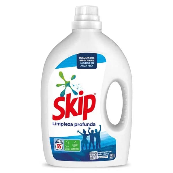 Detergente máquina líquido limpieza profunda Skip botella 35 lavados - 34.45 ud - Imagen del producto en Findit