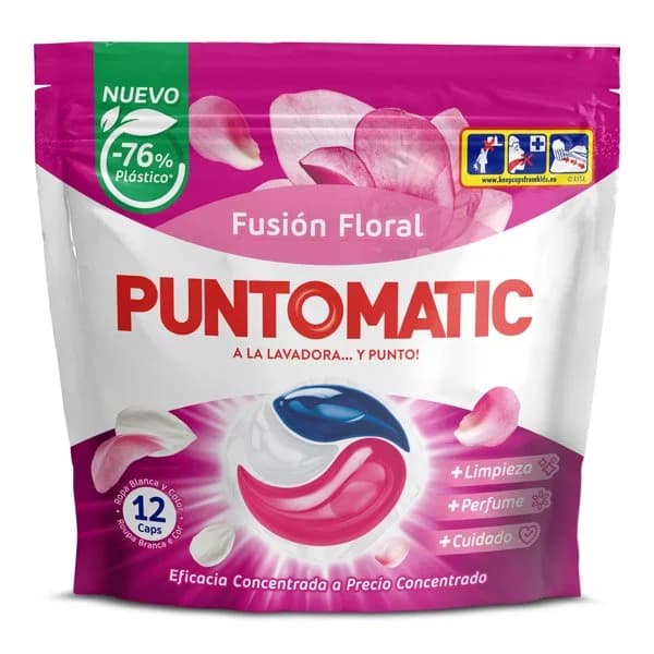 Detergente máquina fusión floral Puntomatic bolsa 12 lavados - 12.04 ud - Imagen del producto en Findit