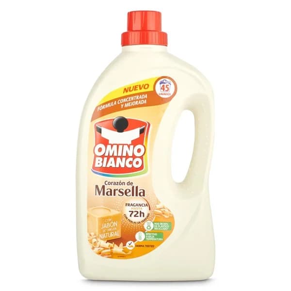 Detergente líquido Marsella Omino bianco botella 45 lavados - 45.41 ud - Imagen del producto en Findit