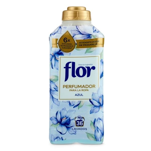 Suavizante perfumador azul Flor botella 36 lavados - 36.08 ud - Imagen del producto en Findit