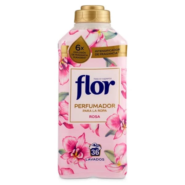 Suavizante perfumado rosa Flor botella 36 lavados - 36.08 ud - Imagen del producto en Findit