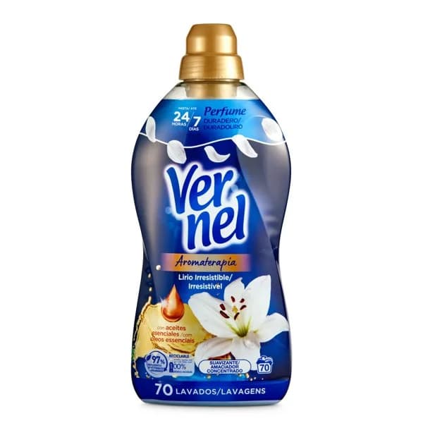 Suavizante concentrado aromaterapia lirio Vernel botella 60 lavados - 57 ud - Imagen del producto en Findit