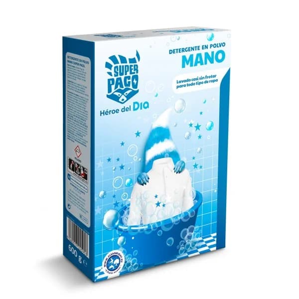 Detergente en polvo a mano Super Paco de Dia caja 600 g - 0.6 kg - Imagen del producto en Findit