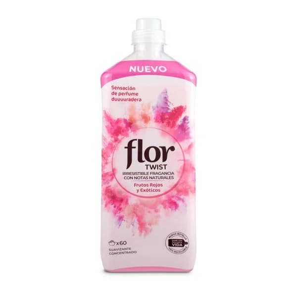 Suavizante concentrado twist frutos rojos Flor botella 59 lavados - 61.5 ud - Imagen del producto en Findit