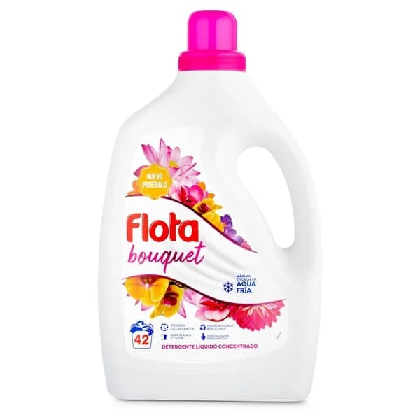 Detergente máquina líquido bouquet Flota botella 42 lavados - 1 ud - Imagen del producto en Findit