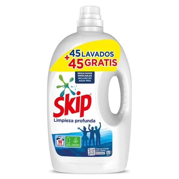 Detergente máquina líquido Skip botella 90 lavados - 1 ud - Imagen del producto en Findit