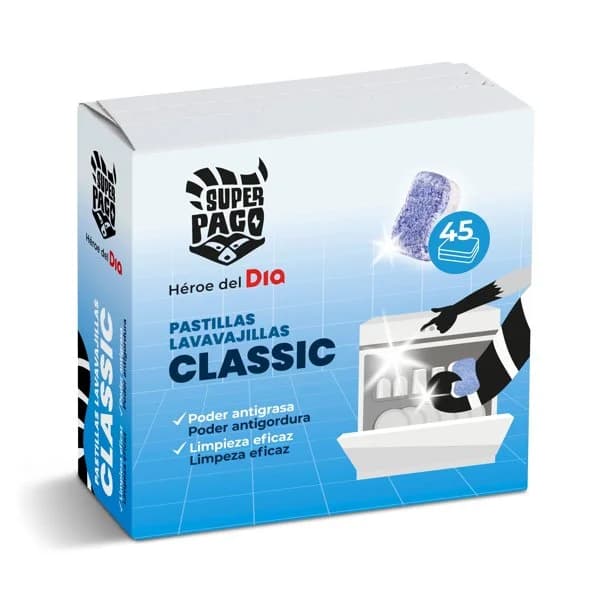 Lavavajillas máquina classic Super Paco de Dia caja 45 unidades - 38.33 ud - Imagen del producto en Findit