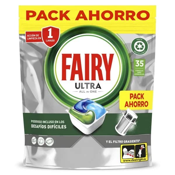 Lavavajillas máquina ultra platinum Fairy bolsa 35 unidades - 34.45 ud - Imagen del producto en Findit