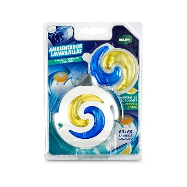 Ambientador lavavajillas aroma limón Relevi blister 2 unidades - 1 ud - Imagen del producto en Findit