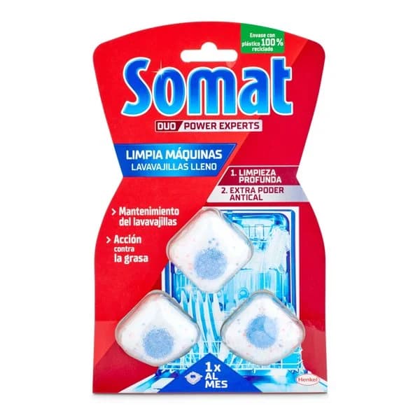 Limpia lavavajillas Somat blister 3 unidades - 1 ud - Imagen del producto en Findit