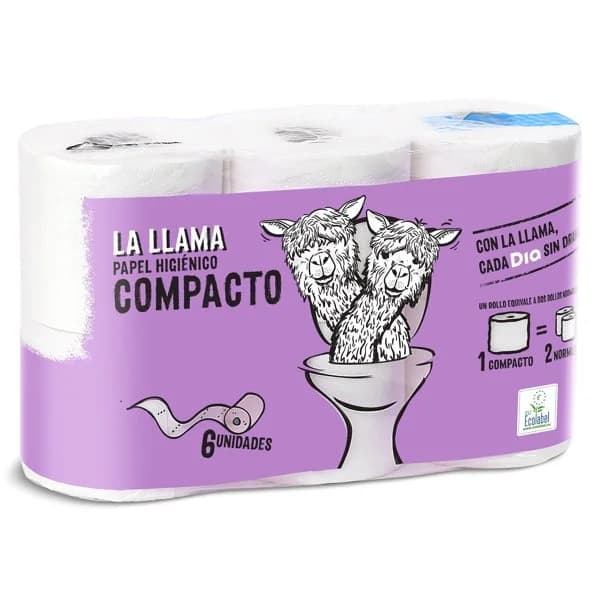 Papel higiénico compacto doble rollo La Llama Dia bolsa 6 unidades - 6.05 ud - Imagen del producto en Findit
