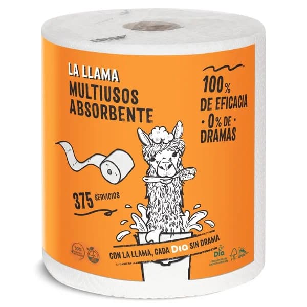 Papel multiusos absorción 375 servicios La Llama Dia bolsa 1 unidad - 1 ud - Imagen del producto en Findit
