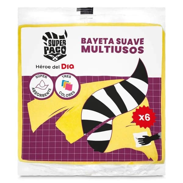 Bayetas suaves Super Paco de Dia bolsa 6 unidades - 6.11 ud - Imagen del producto en Findit