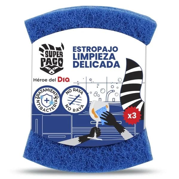 Estropajo limpieza delicada Super Paco de Dia 3 unidades - 3 ud - Imagen del producto en Findit