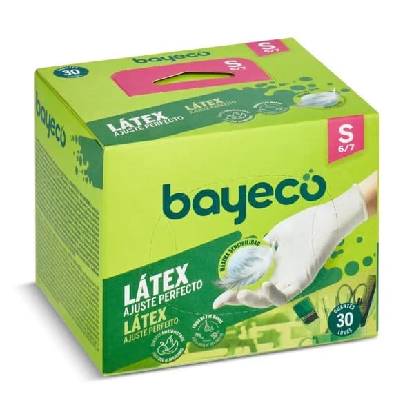 Guantes de látex desechables talla S Bayeco caja 30 unidades - 1 ud - Imagen del producto en Findit