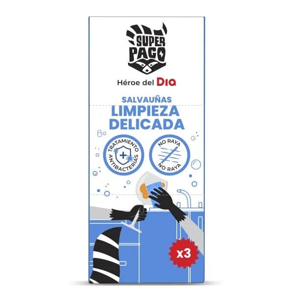 Estropajo salvauñas limpieza delicada Super Paco de Dia estuche 3 unidades - 2.97 ud - Imagen del producto en Findit