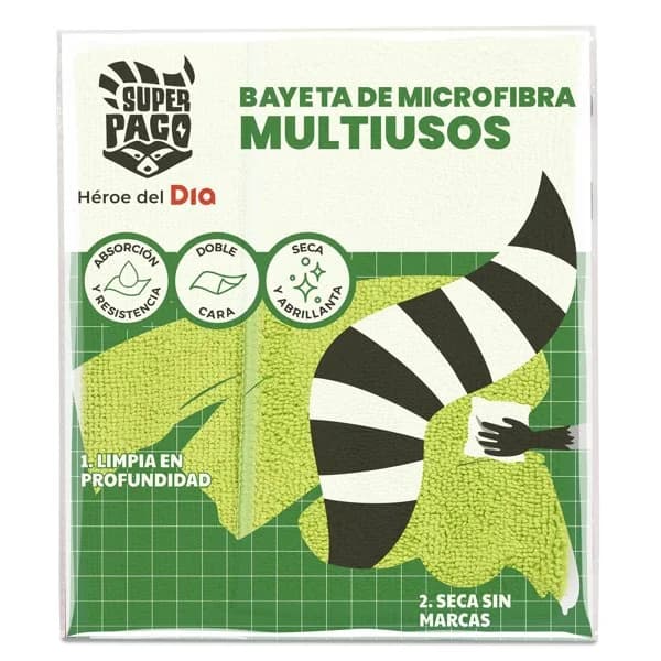 Bayeta de microfibra multiusos doble cara Super Paco de Dia bolsa 1 unidad - 1 ud - Imagen del producto en Findit