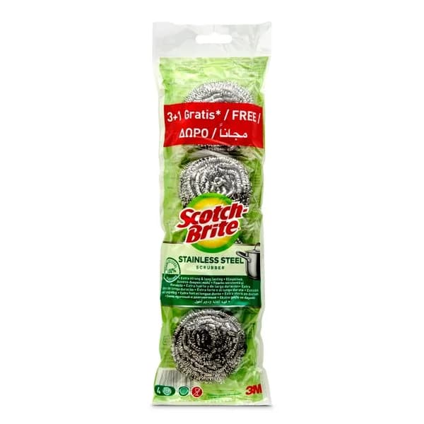 Estropajo metálico Scotch brite bolsa 4 unidades - 4.02 ud - Imagen del producto en Findit