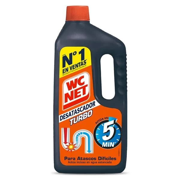 Desatascador de tuberías turbo WC Net botella 1 l - 1 ud - Imagen del producto en Findit