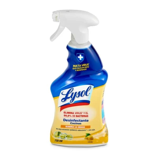 Limpiador desinfectante cocina frescor limón Lysol spray 750 ml - 0.75 l - Imagen del producto en Findit