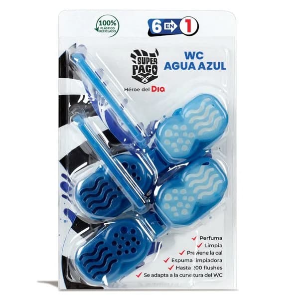 Colgador para wc agua azul Super Paco de Dia blister 2 unidades - 1.99 ud - Imagen del producto en Findit