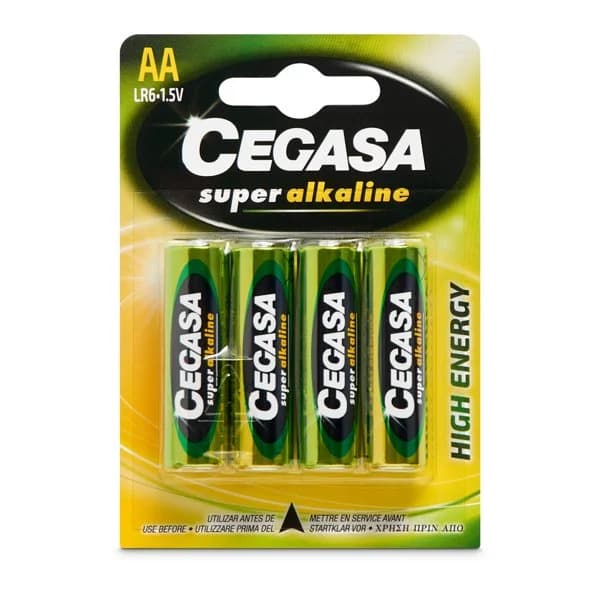 Pila alcalina aa Cegasa blister 4 unidades - 4.01 ud - Imagen del producto en Findit