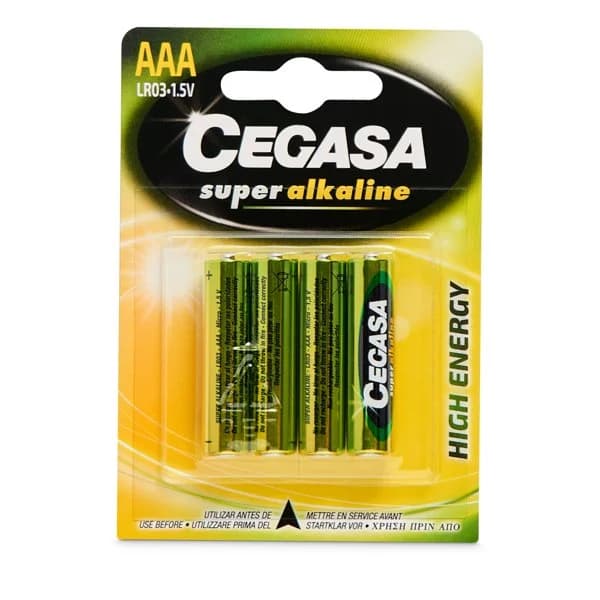 Pila alcalina aaa Cegasa blister 4 unidades - 4.01 ud - Imagen del producto en Findit