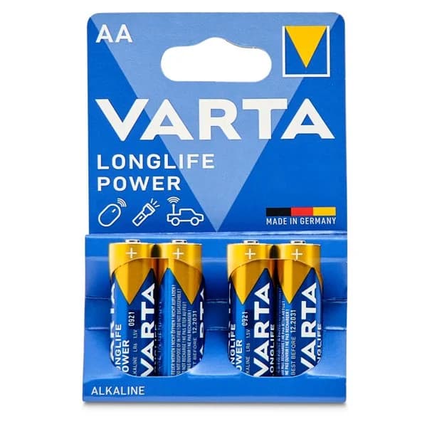 Pila alcalina power aa Varta blister 4 unidades - 3.99 ud - Imagen del producto en Findit