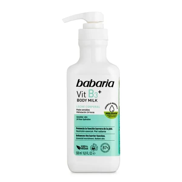 Leche corporal vitamina b3 Babaria bote 500 ml - 0.5 l - Imagen del producto en Findit