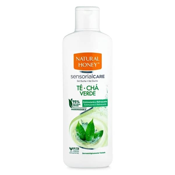 Gel de ducha té verde Natural Honey botella 600 ml - 1 ud - Imagen del producto en Findit