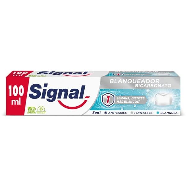 Pasta de dientes blanqueadora bicarbonato Signal tubo 100 ml - 0.1 l - Imagen del producto en Findit