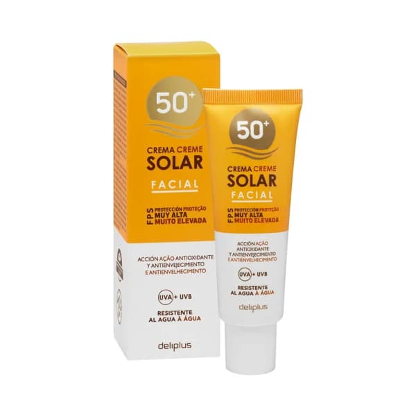 Crema protección solar facial Deliplus FPS 50+ - 0.05 l - Imagen del producto en Findit